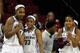 Mar 29, 2014; Lincoln, NE, USA; Texas A&M Aggies center Karla Gilbert (34) and guard Courtney Walker (33) watch the final moments against the DePaul Blue Demons during the second half in the semifinals of a women's college basketball game in the Lincoln r