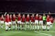 26 May 1999: Manchester United players celebrate victory over Bayern Munich in the European Champions League Final in the Nou Camp Stadium, Barcelona, Spain. Manchester United won 2 - 1 with both United goals scored during injury time, to secure the treb