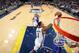 MEMPHIS, TN - FEBRUARY 21: James Johnson #3 of the Memphis Grizzlies blocks a shot attempted by the Los Angeles Clippers on February 21, 2014 at FedExForum in Memphis, Tennessee. NOTE TO USER: User expressly acknowledges and agrees that, by downloading an