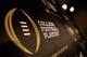 IRVING, TX - OCTOBER 16: A detail view of the College Football Playoff logo shown during a press conference on October 16, 2013 in Irving, Texas. Condoleezza Rice, Stanford University professor and former United States Secretary of State, was chosen to s