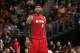 CLEVELAND, OH - MARCH 18: LeBron James #6 of the Miami Heat stands on the court against the Cleveland Cavaliers at The Quicken Loans Arena on March 18, 2014 in Cleveland, Ohio. NOTE TO USER: User expressly acknowledges and agrees that, by downloading and