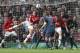 Nemanja Vidic heads United into the lead.