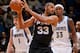 MINNEAPOLIS, MN - MARCH 12: Boris Diaw #33 of the San Antonio Spurs receives a pass against the Minnesota Timberwolves on March 12, 2013 at Target Center in Minneapolis, Minnesota. NOTE TO USER: User expressly acknowledges and agrees that, by downloading