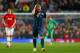 MANCHESTER, ENGLAND - APRIL 01: A dejected Bastian Schweinsteiger of Bayern Muenchen holds his head after he was shown a red card during the UEFA Champions League Quarter Final first leg match between Manchester United and FC Bayern Muenchen at Old Traff