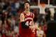 ANAHEIM, CA - MARCH 29: Frank Kaminsky #44 of the Wisconsin Badgers celebrates after making a three-pointer in the second half while taking on the Arizona Wildcats during the West Regional Final of the 2014 NCAA Men's Basketball Tournament at the Honda C