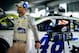 MARTINSVILLE, VA - MARCH 29: Jimmie Johnson, driver of the #48 Lowe's Chevrolet, looks on in the garage area during a rain delay in practice for the NASCAR Sprint Cup Series STP 500 at Martinsville Speedway on March 29, 2014 in Martinsville, Virginia. (