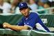 SYDNEY, AUSTRALIA - MARCH 20: Clayton Kershaw of the Dodgers looks on from the dugout during the match between Team Australia and the LA Dodgers at Sydney Cricket Ground on March 20, 2014 in Sydney, Australia. (Photo by Matt King/Getty Images)