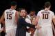 NEW YORK, NY - APRIL 1: Head coach Richard Pitino of the Minnesota Golden Gophers looks on during the NIT Championship semifinals against the Florida State Seminoles at Madison Square Garden on April 1, 2014 in New York City. (Photo by Jeff Zelevansky