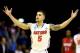 MEMPHIS, TN - MARCH 29: Scottie Wilbekin #5 of the Florida Gators celebrates after hitting a three pointer to end the first half against the Dayton Flyers during the south regional final of the 2014 NCAA Men's Basketball Tournament at the FedExForum on M