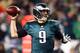 PHILADELPHIA, PA - JANUARY 04: Nick Foles #9 of the Philadelphia Eagles throws the ball against the New Orleans Saints during their NFC Wild Card Playoff game at Lincoln Financial Field on January 4, 2014 in Philadelphia, Pennsylvania. (Photo by Elsa/G