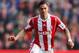 STOKE ON TRENT, ENGLAND - MARCH 29: Geoff Cameron of Stoke City in action during the Barclays Premier League match between Stoke City and Hull City at Britannia Stadium on March 29, 2014 in Stoke on Trent, England. (Photo by Paul Thomas/Getty Images)