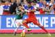 GLENDALE, AZ - APRIL 02: Clint Dempsey #8 of USA controls the ball under pressure from Rogelio Alfredo Chavez #28 of Mexico during the first half of the International Friendly against Mexico at University of Phoenix Stadium on April 2, 2014 in Glendale,