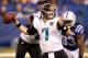 INDIANAPOLIS, IN - DECEMBER 29: Chad Henne #7 of the Jacksonville Jaguars throws a third quarter pass while being rushed by Erik Walden #93 of the Indianapolis Colts at Lucas Oil Stadium on December 29, 2013 in Indianapolis, Indiana. Indianapolis won the