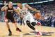 NEW ORLEANS, LA - MARCH 22: Anthony Davis #23 of the New Orleans Pelicans handles the ball against the Miami Heat on March 22, 2014 at the Smoothie King Center in New Orleans, Louisiana. NOTE TO USER: User expressly acknowledges and agrees that, by downl
