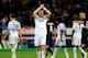 PARIS, FRANCE - APRIL 02: A dejected David Luiz of Chelsea applauds the travelling fans following his team's 3-1 defeat during the UEFA Champions League quarter final, first leg match between Paris Saint Germain and Chelsea at Parc des Princes on April 2