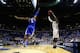 ST LOUIS, MO - MARCH 23: Nick Wiggins #15 of the Wichita State Shockers shoots the ball against Andrew Harrison #5 of the Kentucky Wildcats during the third round of the 2014 NCAA Men's Basketball Tournament at Scottrade Center on March 23, 2014 in St Lo