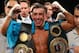 NEW YORK, NY - NOVEMBER 02: Gennady Golovkin celebrates his eigth round TKO against Curtis Stevens after their WBA Middleweight Title fight at The Theater at Madison Square Garden on November 2, 2013 in New York City. (Photo by Al Bello/Getty Images)