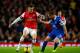 LONDON, ENGLAND - DECEMBER 08: Carl Jenkinson of Arsenal is closed down by James McCarthy of Everton during the Barclays Premier League match between Arsenal and Everton at Emirates Stadium on December 8, 2013 in London, England. (Photo by Michael Rega
