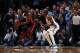 OKLAHOMA CITY, OK - FEBRUARY 20: LeBron James #6 of the Miami Heat controls the ball against Kevin Durant #35 of the Oklahoma City Thunder on February 20, 2014 at the Chesapeake Energy Arena in Oklahoma City, Oklahoma. NOTE TO USER: User expressly acknowl