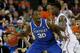 ATLANTA, GA - MARCH 16: Julius Randle #30 of the Kentucky Wildcats drives against Casey Prather #24 of the Florida Gators in the first half during the Championship game of the 2014 Men's SEC Basketball Tournament at Georgia Dome on March 16, 2014 in Atla