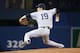 TORONTO, CANADA - APRIL 4: Masahiro Tanaka #19 of the New York Yankees delivers a pitch in the second inning during MLB game action against the Toronto Blue Jays on April 4, 2014 at Rogers Centre in Toronto, Ontario, Canada. (Photo by Tom Szczerbowski/Get