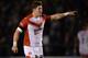 WARRINGTON, ENGLAND - FEBRUARY 13: Louie McCarthy-Scarsbrook of St Helens in action during the Super League match between Warrington Wolves and St Helens at The Halliwell Jones Stadium on February 13, 2014 in Warrington, England. (Photo by Gareth Copley