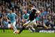 MANCHESTER, ENGLAND - APRIL 05: Rickie Lambert scores a goal from the penalty spot to level the scores at 1-1 during the Barclays Premier League match between Manchester City and Southampton at Etihad Stadium on April 5, 2014 in Manchester, England. (Ph