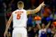 MEMPHIS, TN - MARCH 29: Scottie Wilbekin #5 of the Florida Gators reacts after hitting a shot against the Dayton Flyers during the south regional final of the 2014 NCAA Men's Basketball Tournament at the FedExForum on March 29, 2014 in Memphis, Tennessee