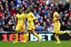 CARDIFF, WALES - APRIL 05: Jason Puncheon (C) of Crystal Palace celebrates after scoring the opening goal during the Barclays Premier League match between Cardiff City and Crystal Palace at Cardiff City Stadium on April 5, 2014 in Cardiff, Wales. (Photo