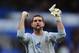 CARDIFF, WALES - APRIL 05: Goalkeeper Julian Speroni of Crystal Palace celebrates his team's 3-0 victory during the Barclays Premier League match between Cardiff City and Crystal Palace at Cardiff City Stadium on April 5, 2014 in Cardiff, Wales. (Photo
