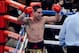LAS VEGAS, NV - SEPTEMBER 14: Danny Garcia celebrates after the 12th round against Lucas Matthysse in their WBC/WBA super lightweight title fight at the MGM Grand Garden Arena on September 14, 2013 in Las Vegas, Nevada. (Photo by Ethan Miller/Getty Imag