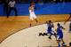 ARLINGTON, TX - APRIL 05: Traevon Jackson #12 of the Wisconsin Badgers misses a shot at the buzzer against the Kentucky Wildcats during the NCAA Men's Final Four Semifinal at AT&T Stadium on April 5, 2014 in Arlington, Texas. The Kentucky Wildcats defeate