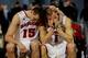ARLINGTON, TX - APRIL 05: Sam Dekker #15 and Ben Brust #1 of the Wisconsin Badgers react after losing to the Kentucky Wildcats 74-73 in the NCAA Men's Final Four Semifinal at AT&T Stadium on April 5, 2014 in Arlington, Texas. (Photo by Ronald Martinez/Ge