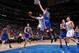 LOS ANGELES, CA - MARCH 12: Chris Paul #3 of the Los Angeles Clippers goes up for a shot against Andrew Bogut #12 of the Golden State Warriors at Staples Center on March 12, 2014 in Los Angeles, California. NOTE TO USER: User expressly acknowledges and ag