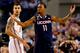 ARLINGTON, TX - APRIL 05: Ryan Boatright #11 of the Connecticut Huskies reacts during the NCAA Men's Final Four Semifinal against the Florida Gators at AT&T Stadium on April 5, 2014 in Arlington, Texas. (Photo by Ronald Martinez/Getty Images)