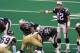 03 Feb 2002: Quarterback Tom Brady #12 of the New England Patriots signals against the St.Louis Rams during Superbowl XXXVI at the Superdome in New Orleans, Louisiana. The Patriots defeated the Rams 20-17. DIGITAL IMAGE. Mandatory Credit: Ronald Martin