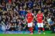 LIVERPOOL, ENGLAND - APRIL 06: Thomas Vermaelen, Mikel Arteta (L) and Wojciech Szczesny (R) of Arsenal look on after conceding a third goal during the Barclays Premier League match between Everton and Arsenal at Goodison Park on April 6, 2014 in Liverpo