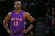 8 Dec 2000: Vince Carter #15 of the Toronto Raptors looks on from the court during the game against the Golden State Warriors at The Arena in Oakland, California. The Raptors defeated the Warriors 108-98. NOTE TO USER: It is expressly understood that