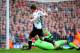 LONDON, ENGLAND - APRIL 06: Jon Flanagan of Liverpool is brought down by goalkeeper Adrian of West Ham to earn a penalty during the Barclays Premier League match between West Ham United and Liverpool at Boleyn Ground on April 6, 2014 in London, England.