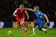 SOUTHAMPTON, ENGLAND - NOVEMBER 09: Luke Shaw of Southampton is challenged by Paul McShane of Hull City during the Barclays Premier League match between Southampton and Hull City at St Mary's Stadium on November 9, 2013 in Southampton, England. (Photo b