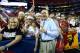 ATLANTA, GA - APRIL 08: ESPN broadcaster Dick Vitale poses with fans before the 2013 NCAA Men's Final Four Championship between the Michigan Wolverines and the Louisville Cardinals at the Georgia Dome on April 8, 2013 in Atlanta, Georgia. (Photo by Andy