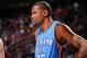 HOUSTON, TX - APRIL 4: Kevin Durant #35 of the Oklahoma City Thunder reacts to a play against the Houston Rockets on April 4, 2014 at the Toyota Center in Houston, Texas. NOTE TO USER: User expressly acknowledges and agrees that, by downloading and or us