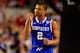 ARLINGTON, TX - APRIL 05: Aaron Harrison #2 of the Kentucky Wildcats reacts during the NCAA Men's Final Four Semifinal against the Wisconsin Badgers at AT&T Stadium on April 5, 2014 in Arlington, Texas. (Photo by Jamie Squire/Getty Images)