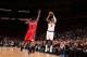 NEW YORK, NY - APRIL 4: J.R. Smith #8 of the New York Knicks shoots against the Washington Wizards during a game at Madison Square Garden in New York City. NOTE TO USER: User expressly acknowledges and agrees that, by downloading and or using this photogr