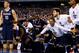 ARLINGTON, TX - APRIL 05: The Connecticut Huskies bench reacts during the NCAA Men's Final Four Semifinal against the Florida Gators at AT&T Stadium on April 5, 2014 in Arlington, Texas. (Photo by Ronald Martinez/Getty Images)
