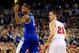 ARLINGTON, TX - APRIL 05: Aaron Harrison #2 of the Kentucky Wildcats reacts after hitting the game winning shot to defeat the Wisconsin Badgers 74-73 in the NCAA Men's Final Four Semifinal at AT&T Stadium on April 5, 2014 in Arlington, Texas. (Photo by J