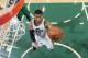 SALT LAKE CITY, UT - FEBRUARY 24: Trey Burke #3 of the Utah Jazz shoots a layup against the Boston Celtics at EnergySolutions Arena on February 24, 2014 in Salt Lake City, Utah. NOTE TO USER: User expressly acknowledges and agrees that, by downloading an