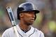OAKLAND, CA - OCTOBER 10: Austin Jackson #14 of the Detroit Tigers stands on deckk in the fourth inning against the Oakland Athletics during Game Five of the American League Division Series at O.co Coliseum on October 10, 2013 in Oakland, California. (P