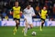 MADRID, SPAIN - APRIL 02: Gareth Bale of Real Madrid goes past Erik Durm of Borussia Dortmund during the UEFA Champions League Quarter Final first leg match between Real Madrid and Borussia Dortmund at Estadio Santiago Bernabeu on April 2, 2014 in Madrid