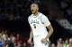 SPOKANE, WA - MARCH 20: Adreian Payne #5 of the Michigan State Spartans reacts during their game against the Delaware Fightin Blue Hens the second round of the 2014 NCAA Men's Basketball Tournament at Spokane Veterans Memorial Arena on March 20, 2014 in